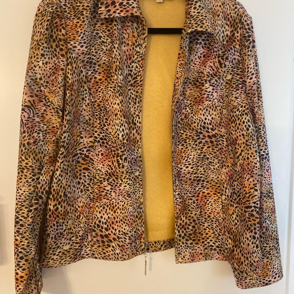 St. John Sport Leopard Print Jacket
